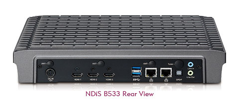 Digital Signage Player-NDiS B533 Rear View